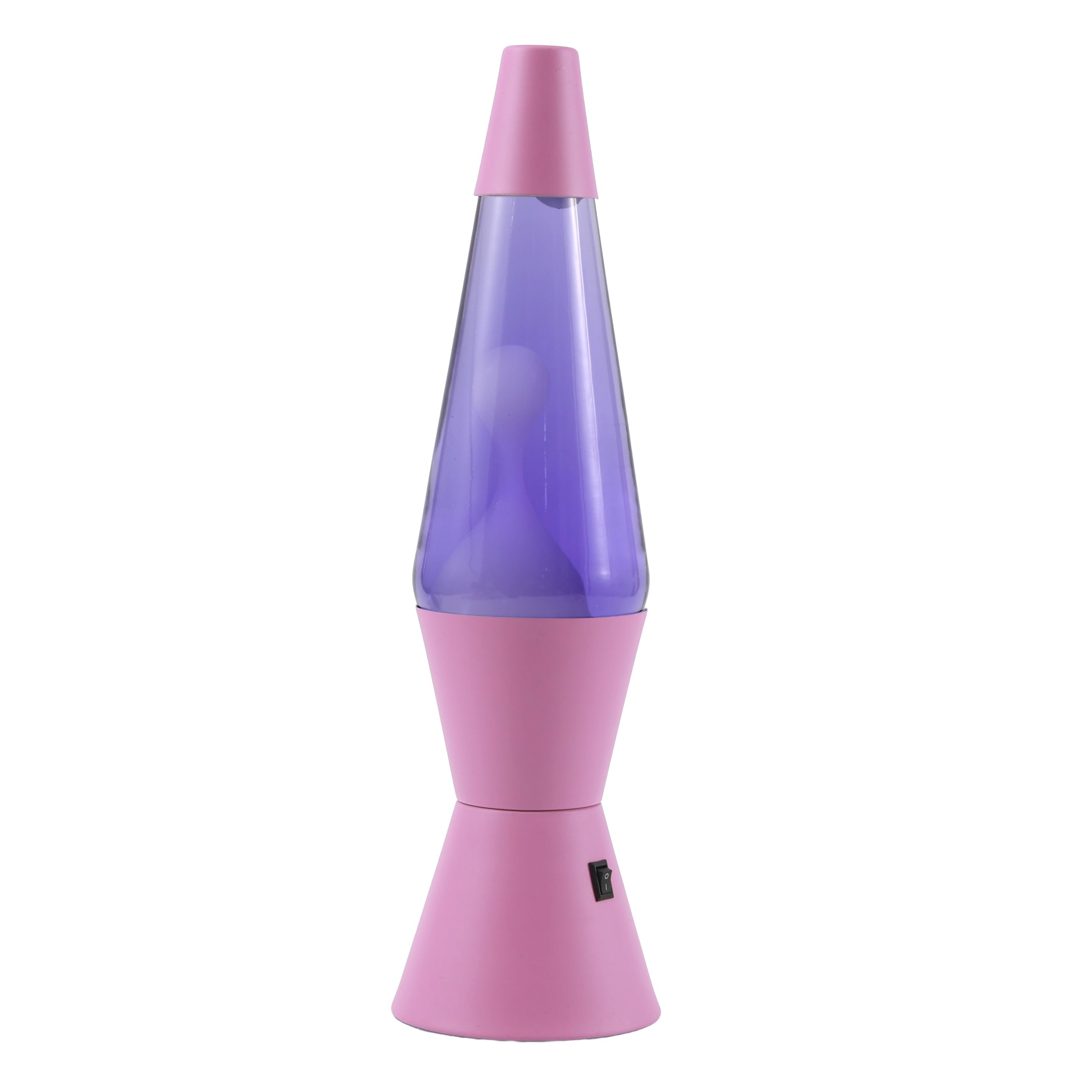 I-TOTAL® - LED-Lavalampe – Modernes Design mit fließendem Blaseneffekt, geringer Energieverbrauch, integriertes LED-Licht, 37 cm (Violetter Sockel, violette Flüssigkeit, weißes Wachs)