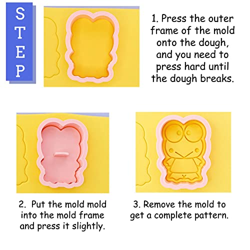 New Cartoon Cookie Cutter Set -8 Piece - Cartoon Stamped Embossed Cookie Cutter Molds For Cake Kids Birthday Party #TOP2