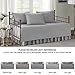 Comfort Spaces Daybed Cover - Luxe Double Sided-Quilting, All Season Cozy Bedding with Bedskirt, Matching Shams, Kienna Grey 75