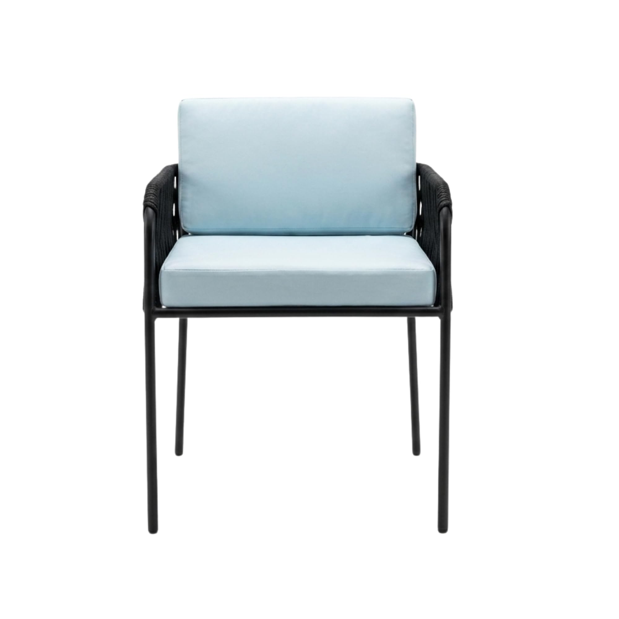 Maple Outdoor Dining Chair with Rope Arm Design-image-38