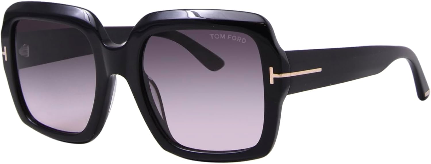Tom Ford Womens Kaya Gradient Square Cat Eye Sunglasses Black 54mm