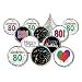 Happy 80th Birthday Sticker Decorations for Hershey Kisses (Set of 324)