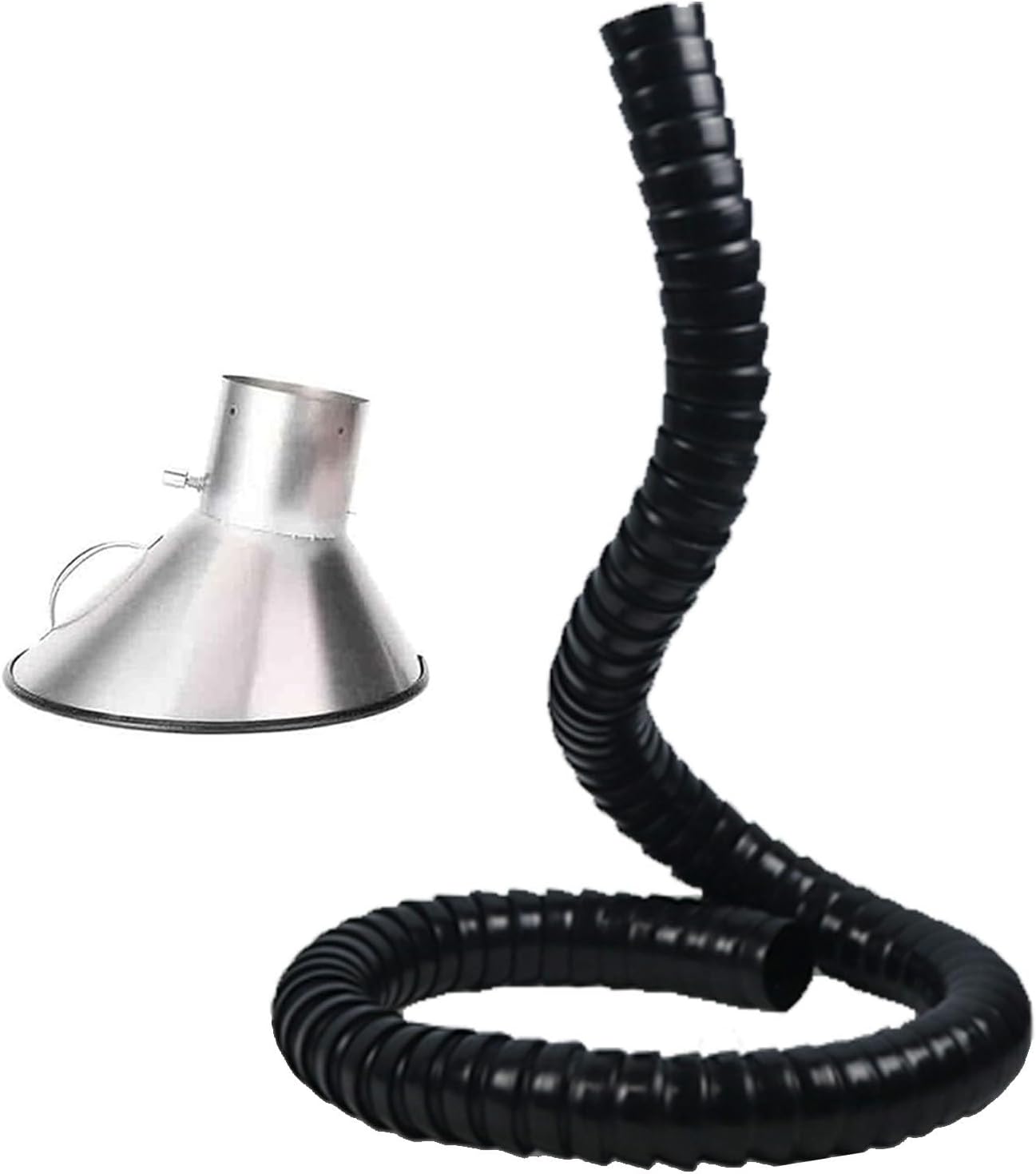 3ft Flexible Smoke Extraction Hose for Air Extractor, Duct Collector Arm with Hood - Ideal for Laboratory & Workshop, Smoke Removal Pipe (1M/3.3FT, 100MM/3.8/9in)