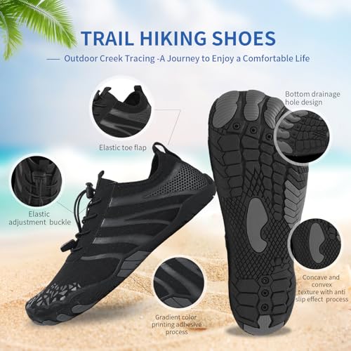 Image of SIOSNETA Hike Barefoot Shoes for Women Men, Breathable Non-Slip Athletic Footwear, Wide Toe Water Shoes for Hiking, Non-Slip Neuropathy Shoes for Women Men, Grounded Comfort wear