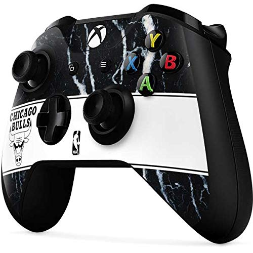 Skinit Decal Gaming Skin Compatible with Xbox One X Controller - Officially Licensed NBA Chicago Bulls Marble Design