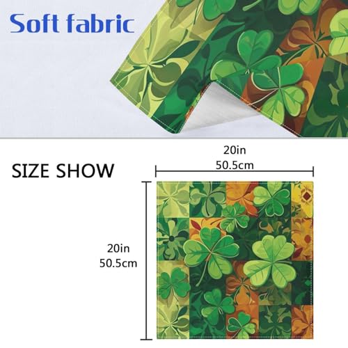 Servilletas de Tela YETTASBIN St. Patrick's Day Clover Set x4 miniatura 7