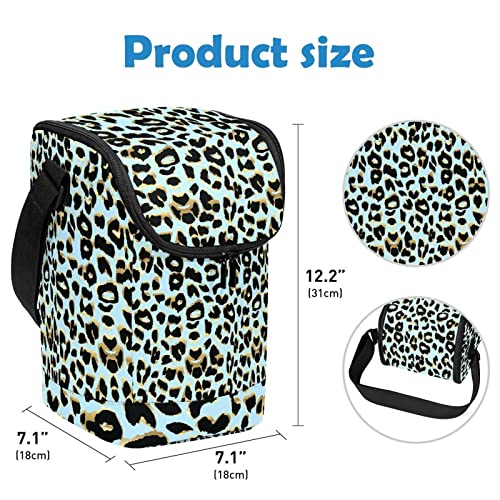 Lonchera azul leopardo para niños que necesitan comer sano 4