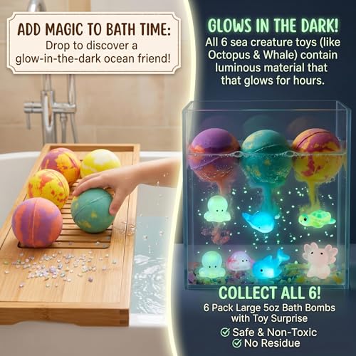 Bombas de baño con juguete interior para niños que evitan el momento de la bañera 4