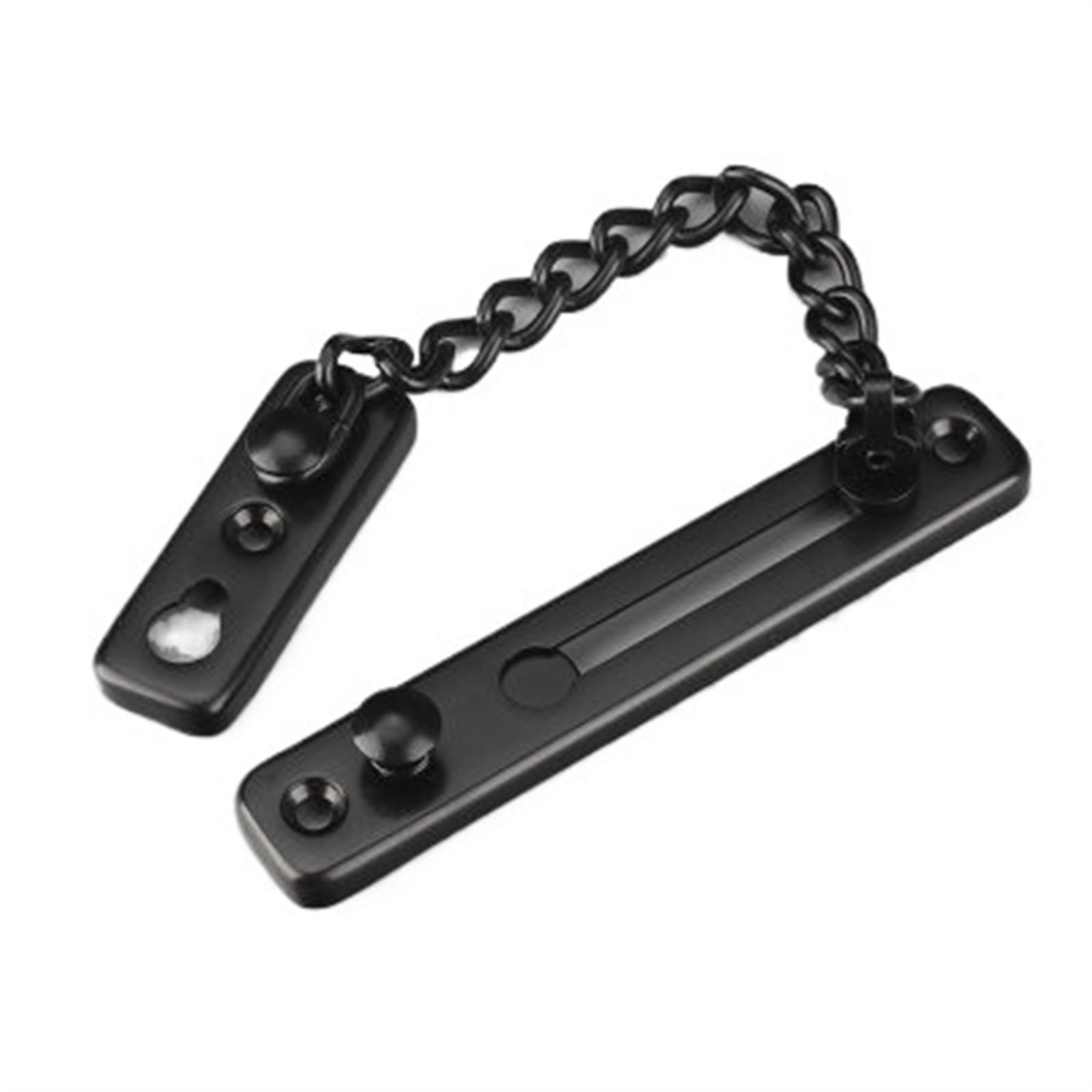 Loquet Porte Lot de 2 chaînes antivol en Acier Inoxydable for Porte de Maison, Serrure de Porte, Serrure d'hôtel, Serrure de sécurité, Serrure de Porte, goupille Anti-Blocage(Black)