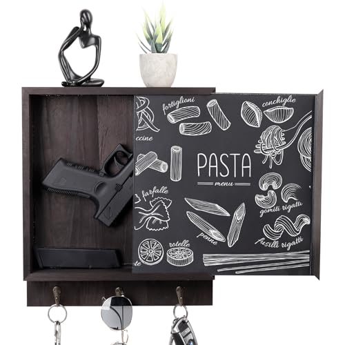 Hidden Wall Gun Safe with Hooks and Shelves