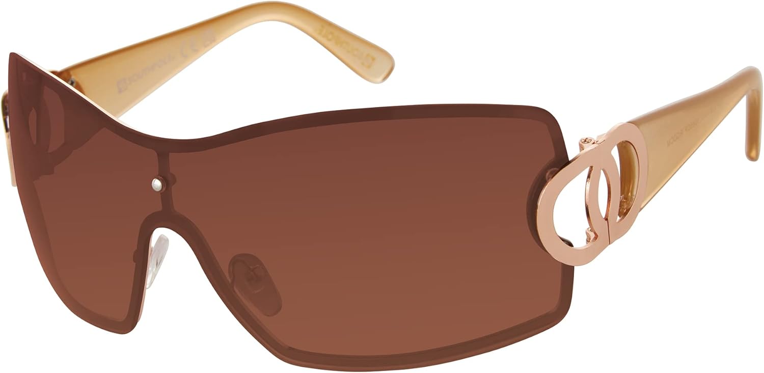 Southpole 1085sp - Lentes de sol rectangulares de metal con protección UV para mujer regalos geniales para ella 5512in