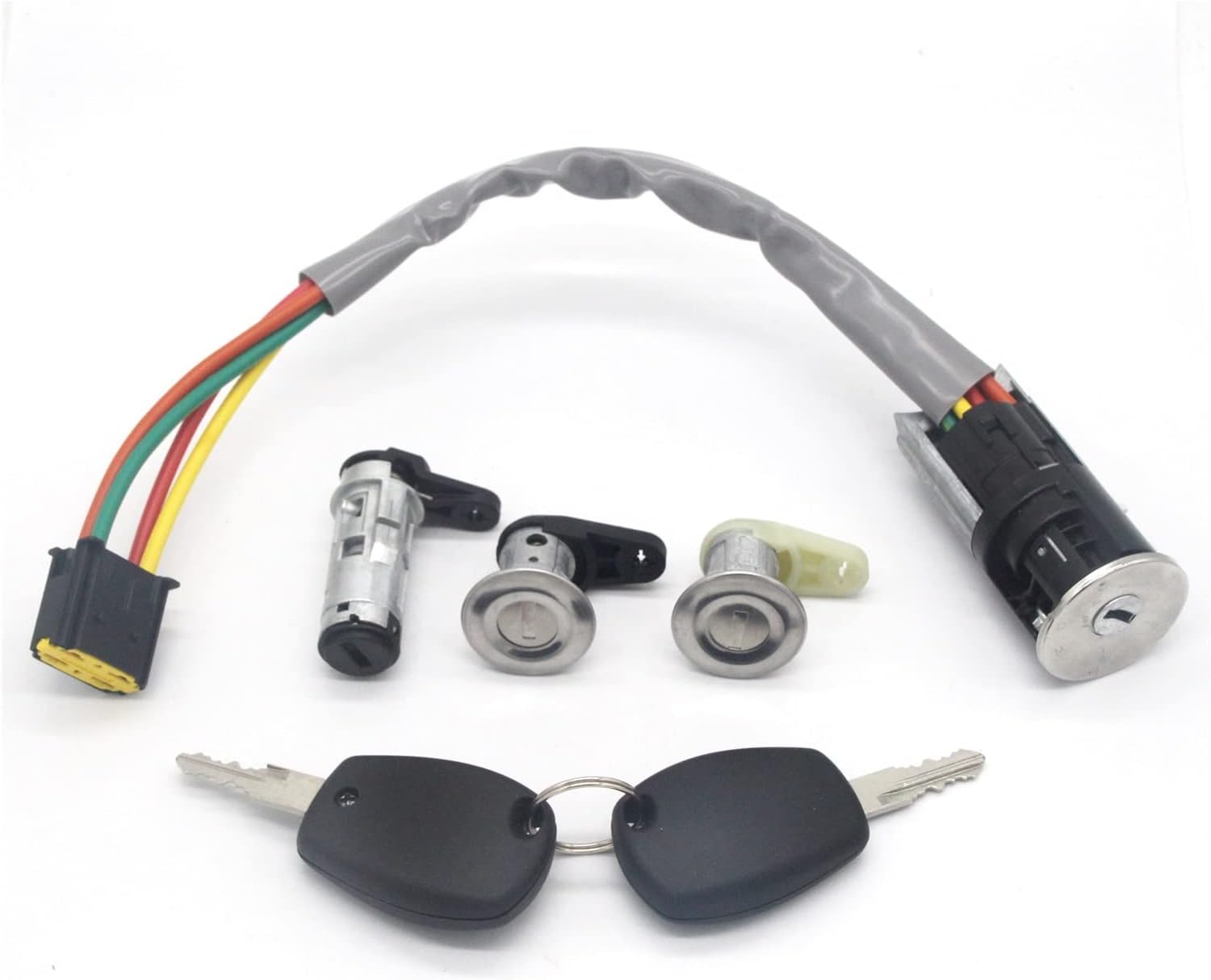 Full Set Ignition Switch Tailgate Lock for Renault for Dacia Logan 806014108R 6001549589 487004353R 36.451.600 Door Lock Barrel Set(Lock Set 6pcs)