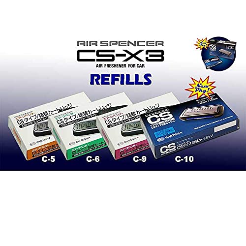 Image of CS-X3 fresh Squash scent 2 Units and 4 Refill Cartridges CSX3 Bundle Car Freshener