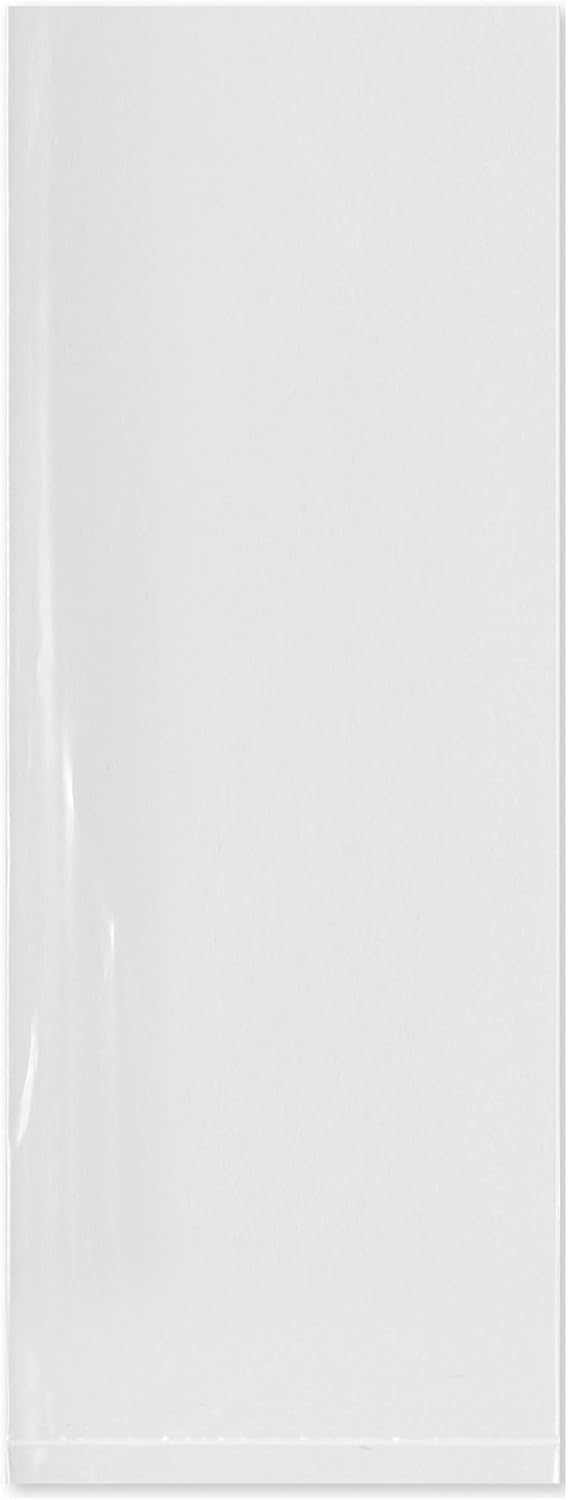 Plymor 3" x 8" (Pack of 500), 4 Mil Flat Open Clear Plastic Poly Bags