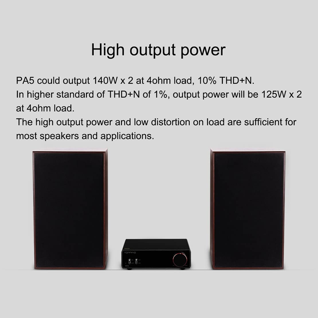 Topping PA5 Fully Balanced Power Amplifer 140w×2 TRS×2 Input Speaker