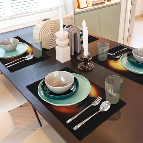 Set de table lin synthétique de qualité supérieure décoration Halloween - 7