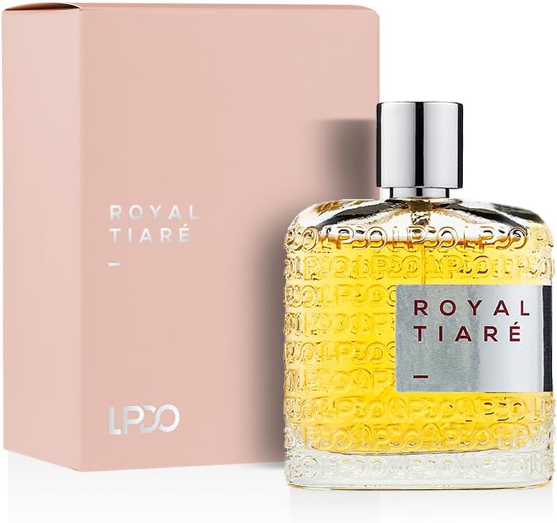 LPDO Royal Tiaré EDP Unisex 100ml Perfume - Exotic Top Notes of Ylang-Ylang & Black Pepper - Floral Heart of Lily, Rose & Jasmine - Enhanced Base of Amber, Musk and Sweet Vanilla - Made in Italy