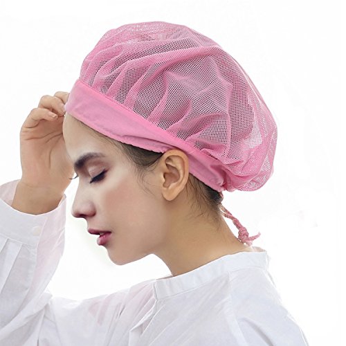 Elastic Chef Cap Cooking Hat Food Service Hair Nets Mesh Kitchen Net Reusable