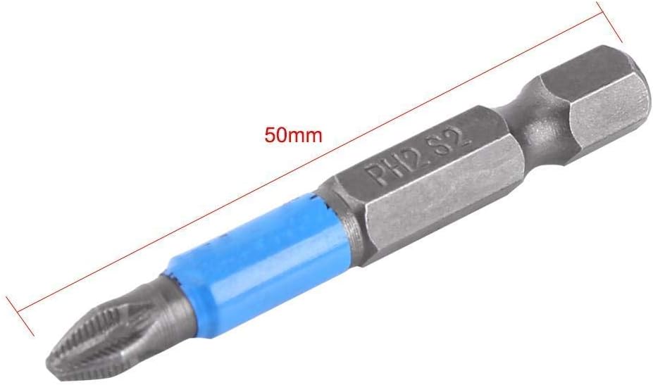 Electric Screwdriver Bits Set 10Pcs 50mm Hex Magnetic Anti-Slip Steel Drill Bits