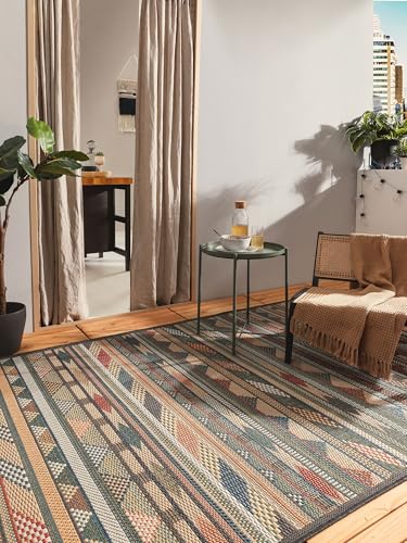 benuta Nest Tapis Mirena - Fibre synthétique - Convient à l'extérieur - Rectangulaire - Facile d'entretien - Pour salon, chambre à coucher, couloir,...