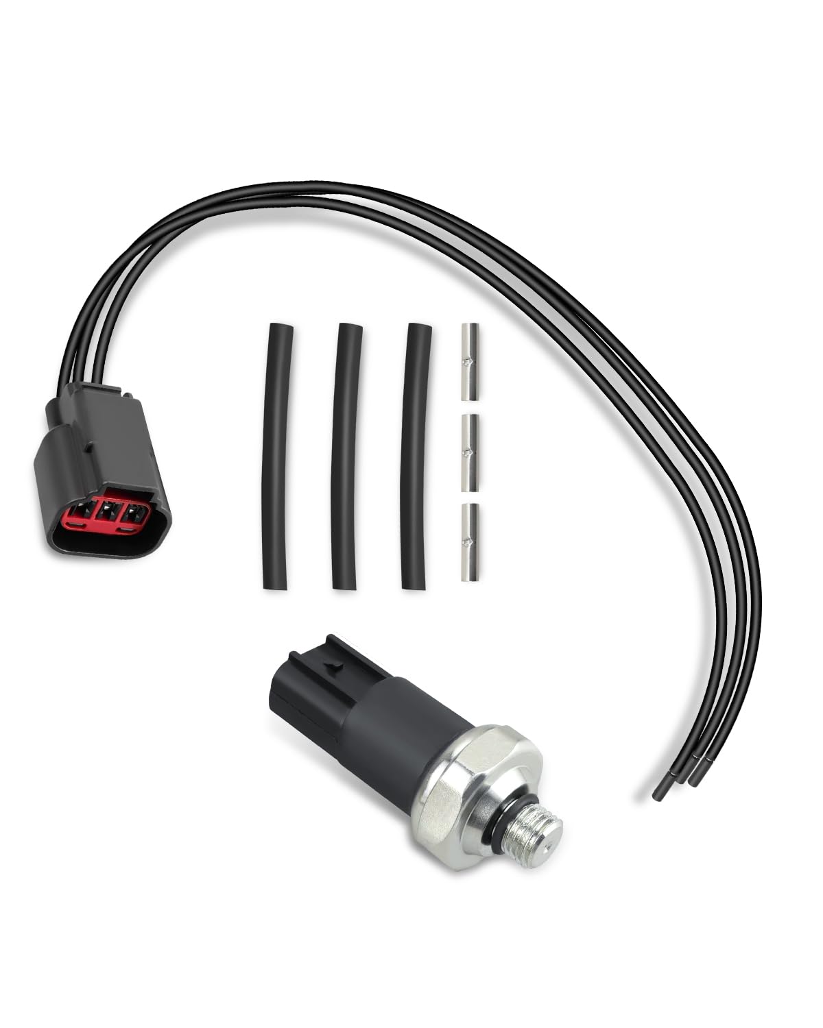 Fuel Line Pressure Sensor & Repair Harness Fit for Ford F-250 F-350 F-450 F-550 Super Duty 6.7L 2011 2012 2013 2014 2015 2016 Diesel Fuel Line Switch, Replace BC3Z-9S599-C, BC3Q 9S599-BA