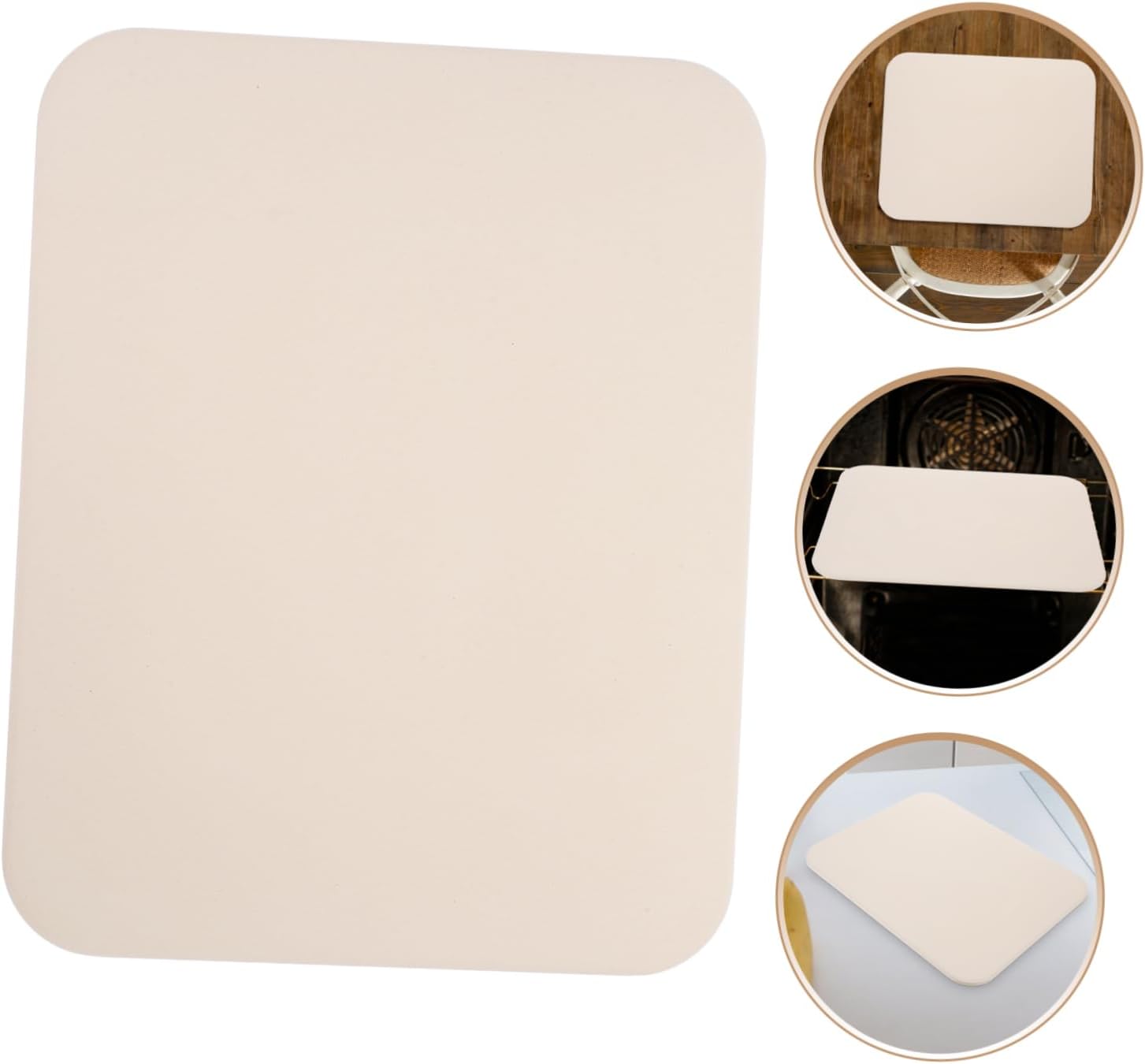 MERRYHAPY Cordierite Pizza Stone for Oven and Grill Square Bake Stone High Temperature Resistant Non-deforming Cooking Pan for Even Heat Distribution for Baking Pizza and Bread