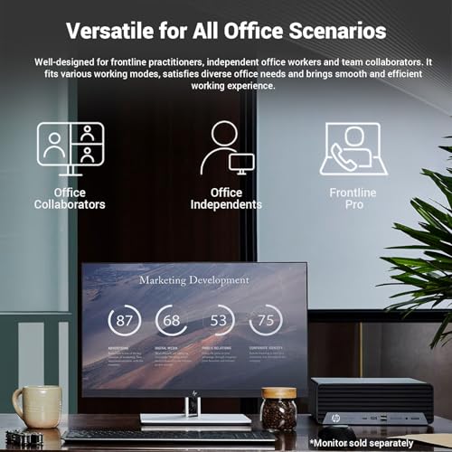 Image of HP ProDesk 400 G9 SFF Business Desktop, 14th Gen Intel Core i5-14500, 32GB DDR5, 1TB SSD, Wi-Fi, HDMI, DisplayPort, USB-C, RJ-45, Support Up to Three Displays, Wired Keyboard & Mouse, Win 11 Pro