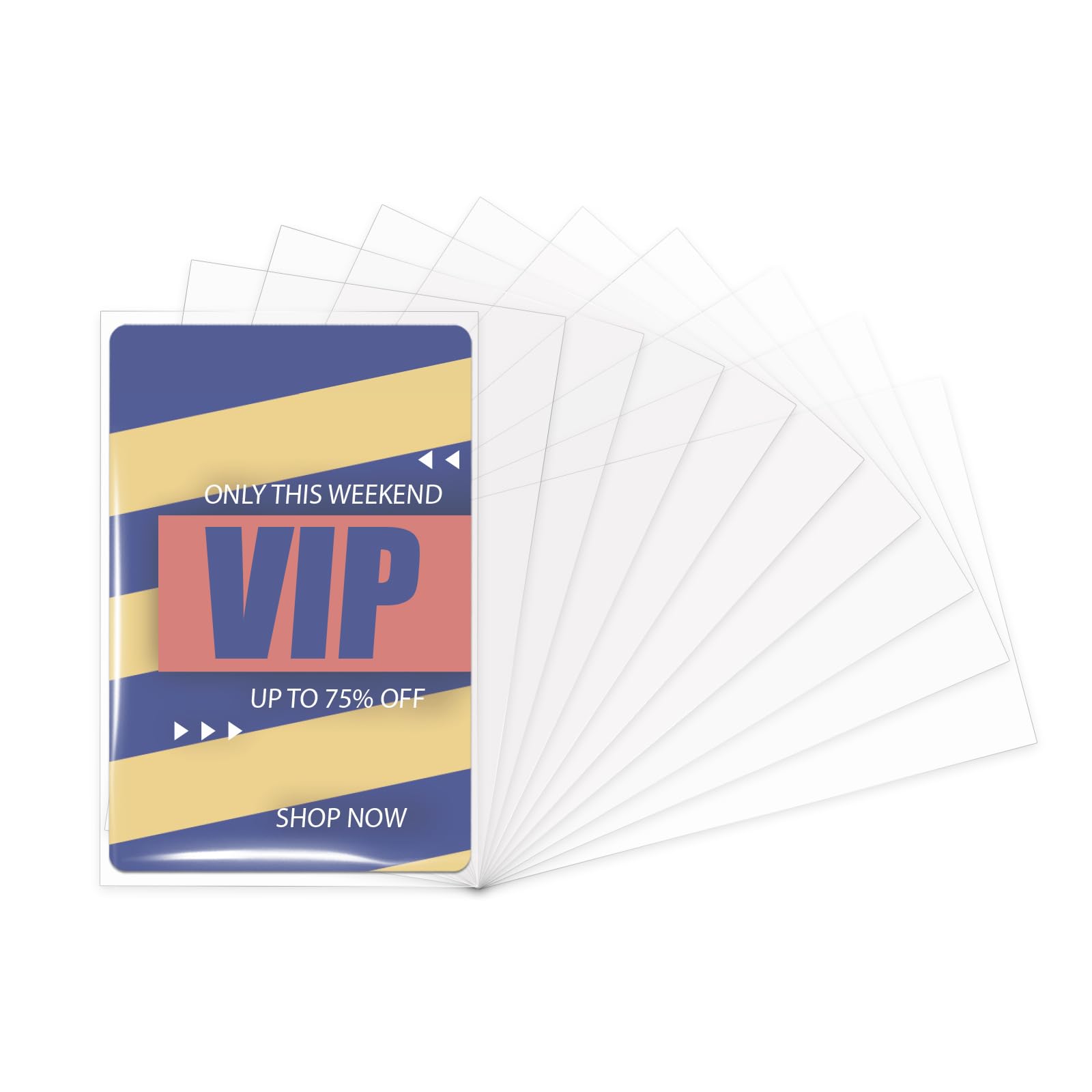Card Protector Sleeves 3.5" X 2.28" Transparent Plastic Card Holder Soft ID Card Protector for Game Cards Sports Cards (300)