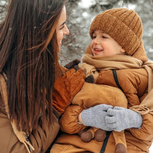Image of ONESING 50 Pairs Kids Gloves - Soft Knitted Children Gloves Bulk for Girls & Boys | Stretchy Gloves for Cold Weather