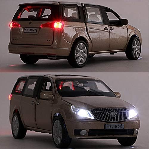 Image of Buick GL8 Model Car with Box, Zinc Alloy Pull Back Toy car with Sound and Light for Kids Boy Girl Gift [Colors as Per Stock] (Buick GL8)