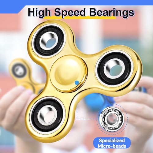 Fidget Spinner 2 Pack, Stress Angst Relief Sensory Fidget Spielzeug für Kinder Erwachsene, Coole galvanische Fidget Spinner für ADHD Autismus Geburtstag Gifts Klassenzimmer Preise für Jungen Mädchen