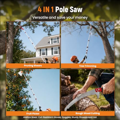 maXpeedingrods 26FT Manual Pole Saw, 4-In-1 Pole Saws for Tree Trimming — view 6