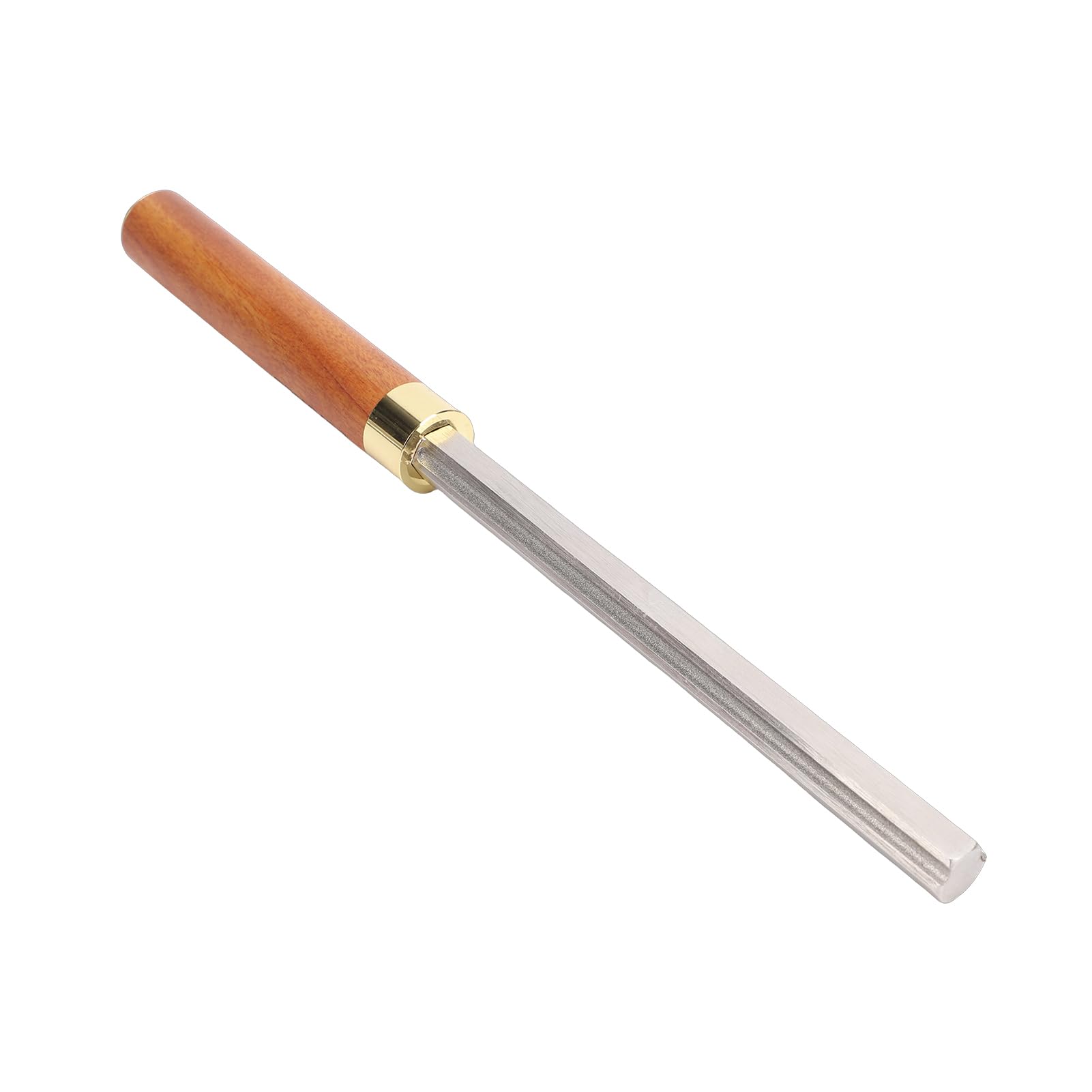 Narzędzie do Pilnika do Gryfów Gitarowych Diamond Grit z 3 Szczelinami, Stalowy Korpus do Progów Gitary Basowej, Konserwacja Lutnicza, rękojeść z Drewna z Kwasu Afrykańskiego,