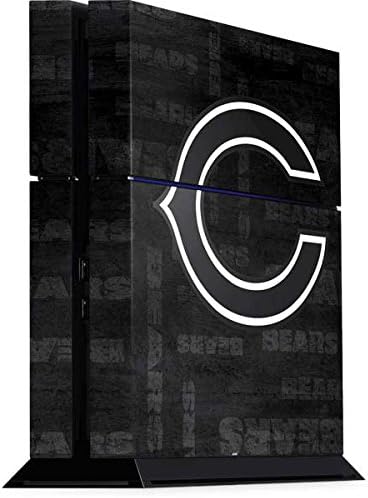 Skinit Decal Gaming Skin Compatible with PS4 Console - Officially Licensed NFL Chicago Bears Black & White Design