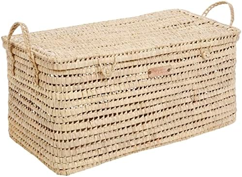 Baúl de Almacenaje de Mimbre, Cesta Grande para Juguetes, Estilo ...