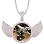 544 Pink diamond silver pendant&Franco chain]