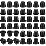 60 Stück Bremsentlüfter Schraubkappen, 6mm Gummi Fett Zubehör Kappen, Fett Fitting Staubschutzkappen, Bremsentlüftung Bremsnippelkappe für Automotive Motorrad Ersatzteile, Schwarz
