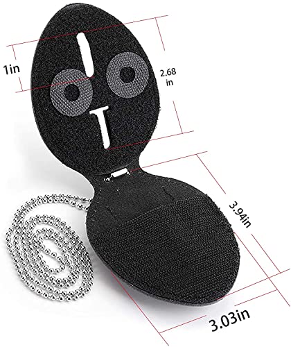 Police Badge Holder,Cowhide Universal Badge Holders Belt Clip,Metal Clip And Chain Included For Law Enforcement Officer Gifts (Black) #TOP1