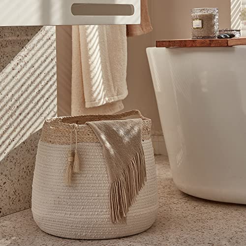 image for LA JOLIE MUSE Rope Basket Woven Storage Basket - Laundry Basket Large 
