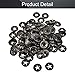Othmro 100Pcs Starlock Washer 4mm Inner Dia 12mm Outer Dia, Push On Lock Washer Locking Washers Clips Fastener Stainless Steel Tooth Lock Washers for Machinery Equipment Industrial Production Black