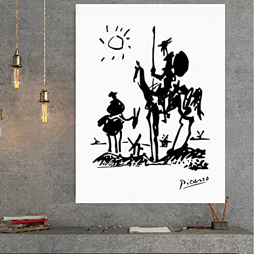 Portrait Picasso abstrait pour deco bar chic et grand tableau de salon tendance
