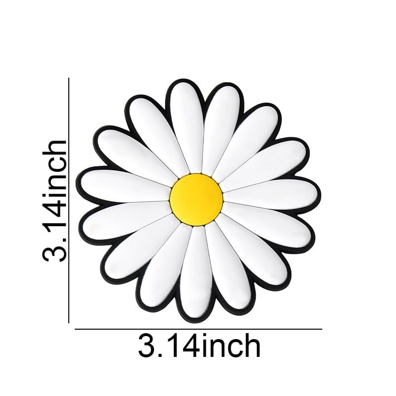 Bogg Bag Accessories Charm for Women Girls Bogg Bag Charms for Teens Adults Beach Bag Accessories for Bogg PVC Charms for Female Lady Daisy Flower Charm for Beach Tote Bag Bogg Bags Charms2