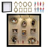 Mini Museo en Miniatura Museum of Us Mini Museo Fotos Museum of Us con 8 Mini Marcos,8 Mini Marcos,Luces,Ideal para Aniversarios, Bodas y Decoración del Hogar Exhibición Creativa de Fotos de Pareja
