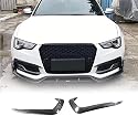 KAMNIK Auto Frontlippe Frontspoiler für Audi A5 B8 Sline S5 2-Door 4-Door 2012-2016,Front Stoßstange Splitter Canard Diffusor Fin Ersatz Zubehör
