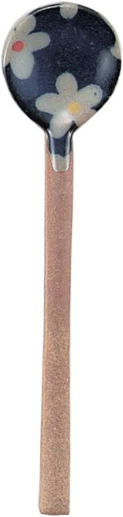 Yamaki Ikai G1981 Ceramic Spoon, Navy Blue, Pack of 5