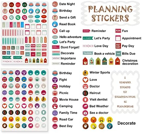 Benjia Desk Calendar 2024 Academic Year to 2025, January 2024 to July 2025, 15" x 12" Large 18 Monthly Desktop Wall Calendar With Copper Coil, Planner Stickers (Colorful, 38cm x 30cm)