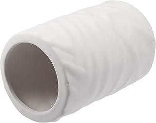 VOCOSTE Aquarium Decorations Hideaway Rock Cave, Ceramic Fish Tank Decoration Stone for Aquatic Pets to Breed Play Rest, White, 4.49x2.99x2.95 Inches