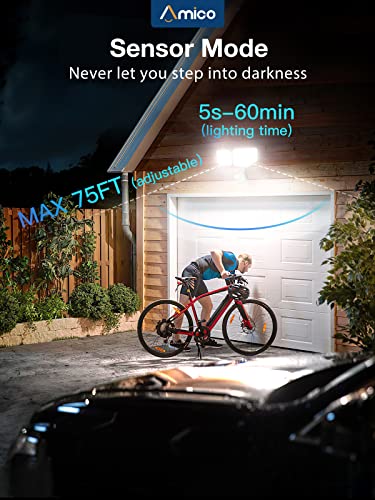 40W Remote Controlled Led Security Light Motion Outdoor, 4000Lm Bright Security Light With Remote, 2700-6500K Stepless Adjustment, Ip65 Waterproof, Motion Activited Light For Porch, Yard, Entryways #TOP5