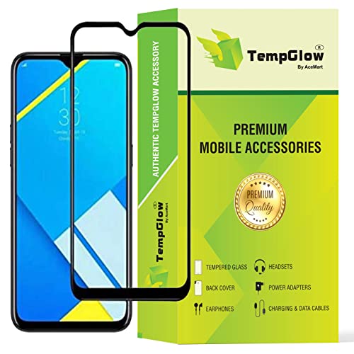 Image of Screen Protector for Realme C2 / A1k (Black) Tempered Glass Edge-to-Edge 6D Screen Guard With Installation Kit