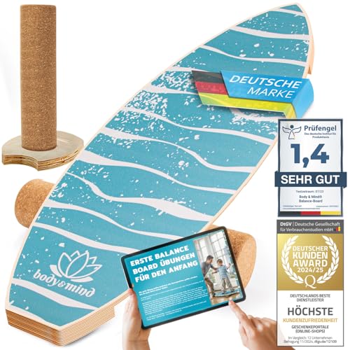 Balance-Board Surfbrett Surf Balance Wackelbrett für Physiotherapie Surf-Training; Trainiert...